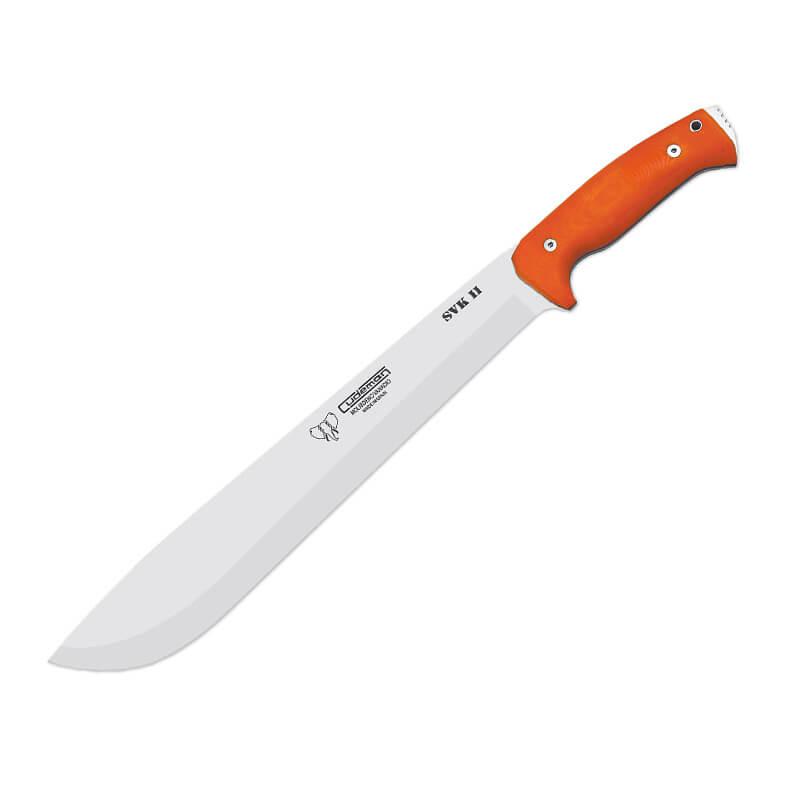 Cudeman SVK II survival Machete with orange G10 handle