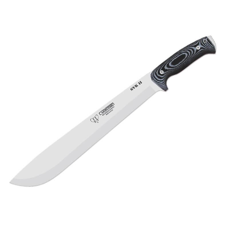 SVK II Cudeman survival machete with black micarta handle