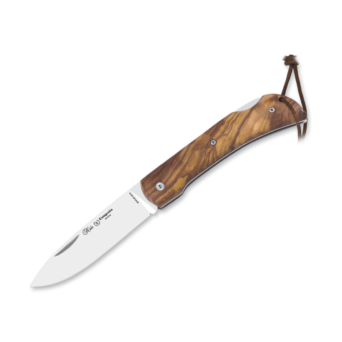 Canivete Nieto Campaña com cabo em madeira de oliveira e lâmina d...