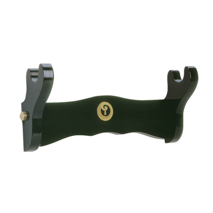 Support d'armure mural en bois fini noir pour une épée