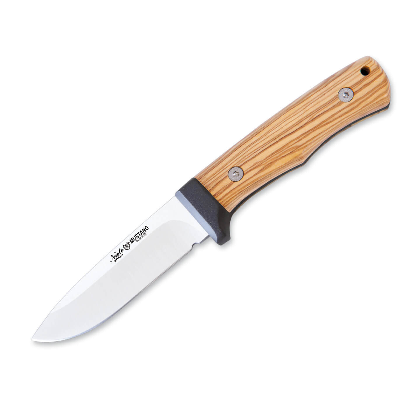 Faca de caça Nieto Mustang com lâmina de 14 cm e cabo em madeira ...