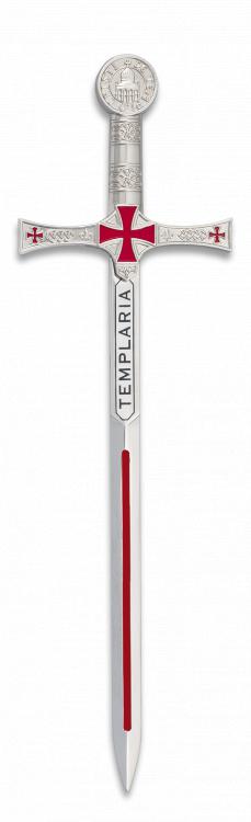 Espada Templaria de zinc longitud total de 17,4 cm y longitud de ...