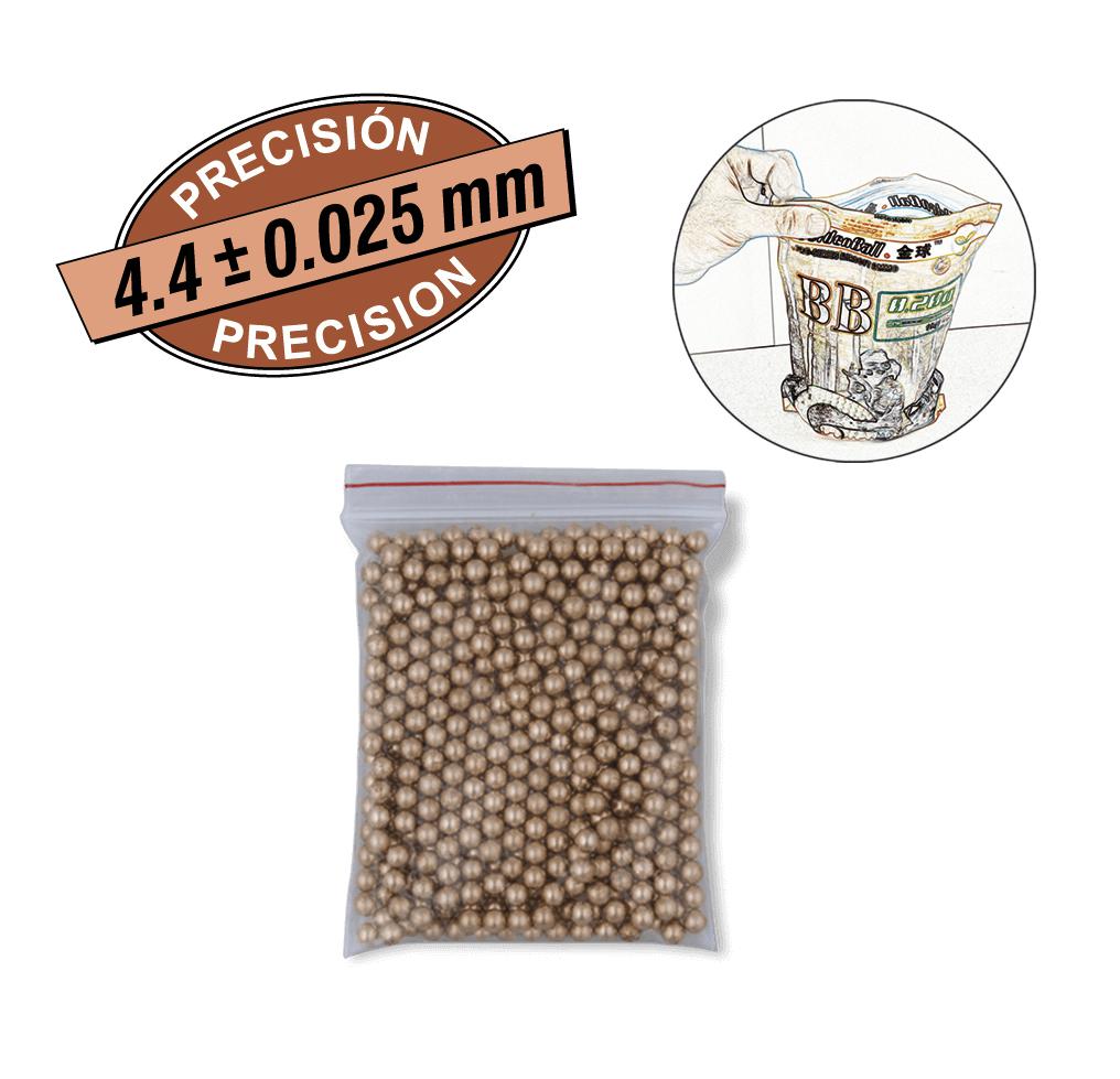 Sac avec cinq cents billes d'acier pour armes airsoft d'un calibr...