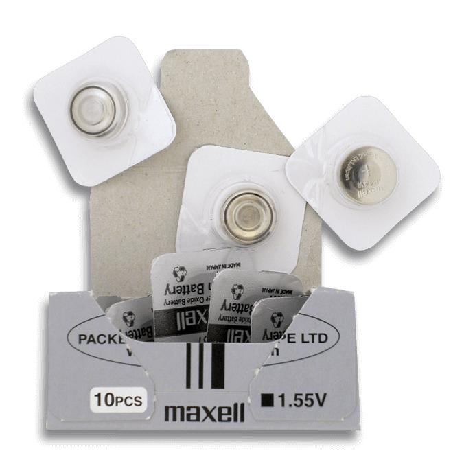 Dix piles G13-LR44-357-SR44-A76 1,5 volt de Maxell