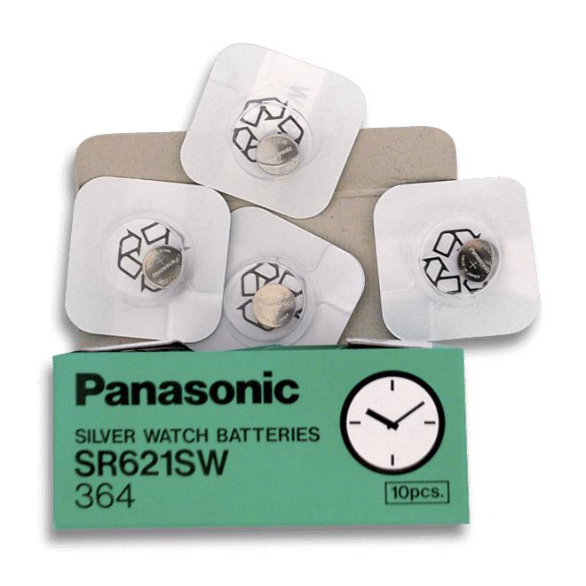 Boite de 10 piles Panasonic G1-LR621-364-SR621-164