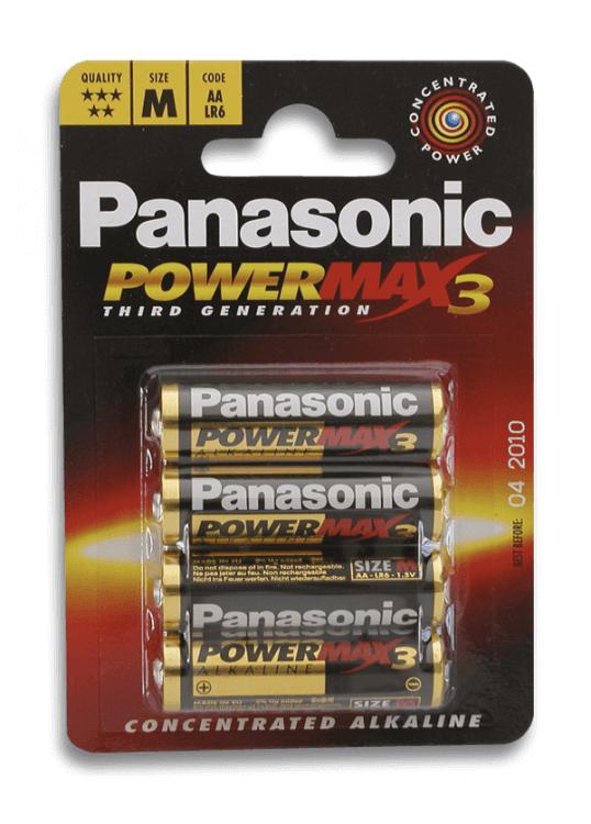 Quatre piles alcalines Panasonic LR-6
