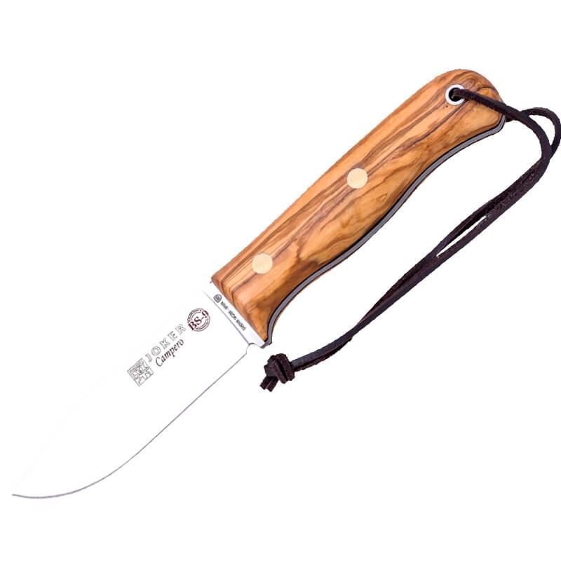Faca Bushcraft BS9 Campero de madeira de oliveira e Sandvik 14C28...