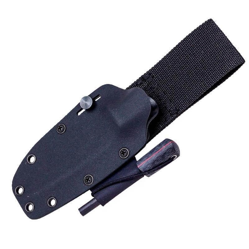 Joker BS9 Lynx con impugnatura in micarta nera e fondina in Kydex con Ferrocerio