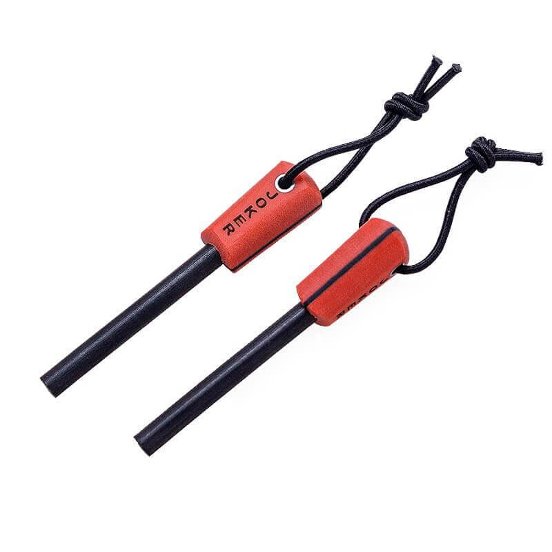 Joker BS9 Lynx with orange micarta handle and kydex sheath with flint.