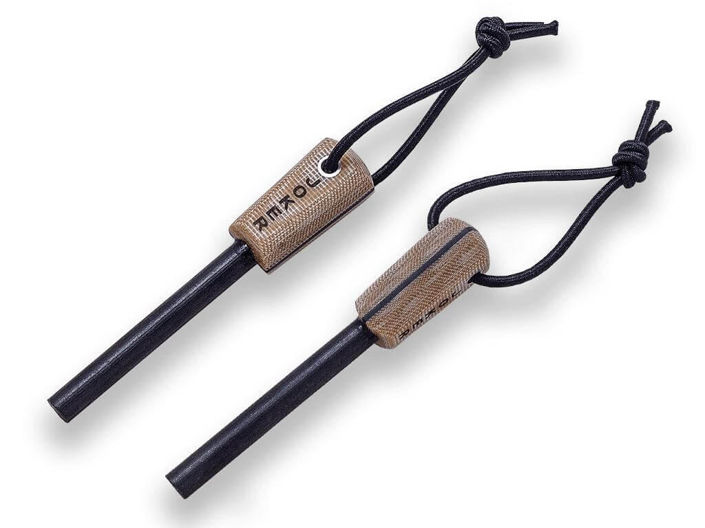 Joker BS9 Canadiense Bushcraft Messer mit Micarta Leinwand Griff und Feuerstein