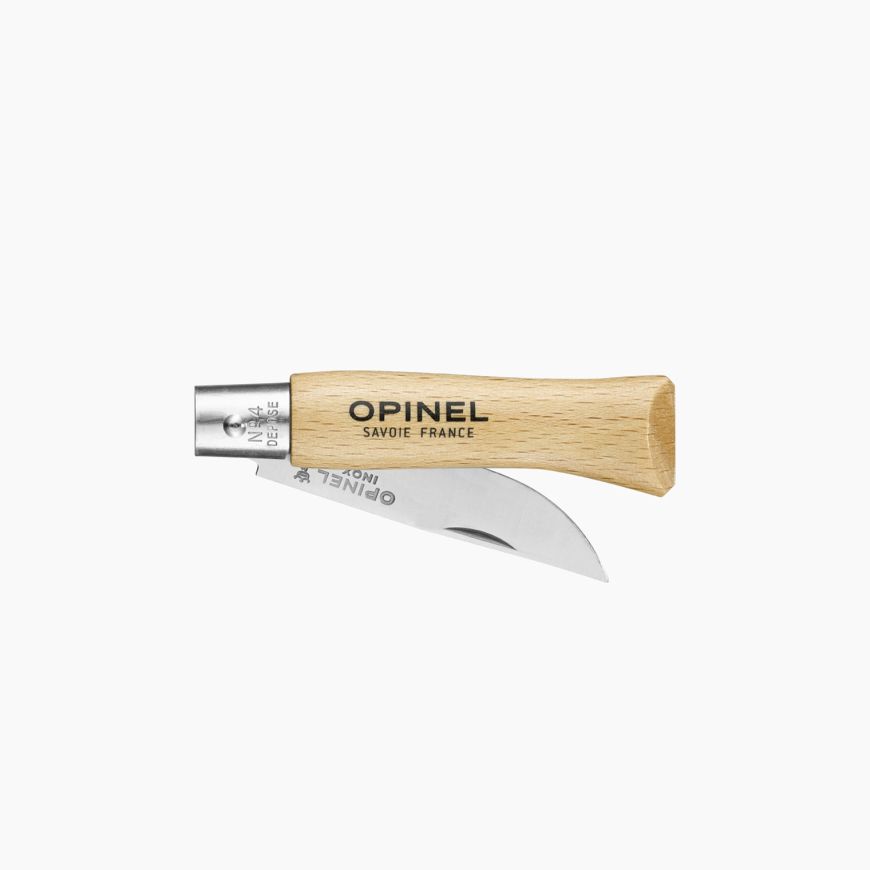 Opinel Nº 4 com lâmina de aço inoxidável e cabo de madeira de faia envernizada