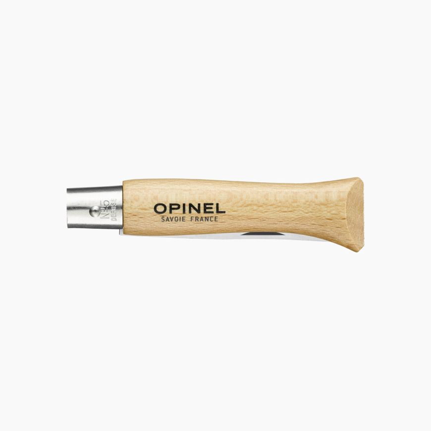 Opinel Nº 5 con hoja de acero inoxidable y mango de madera de haya barnizada