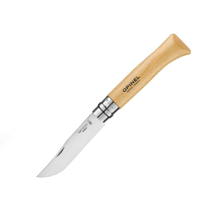 Opinel Nr. 10 mit Edelstahlklinge und lackiertem Buchenholzgriff