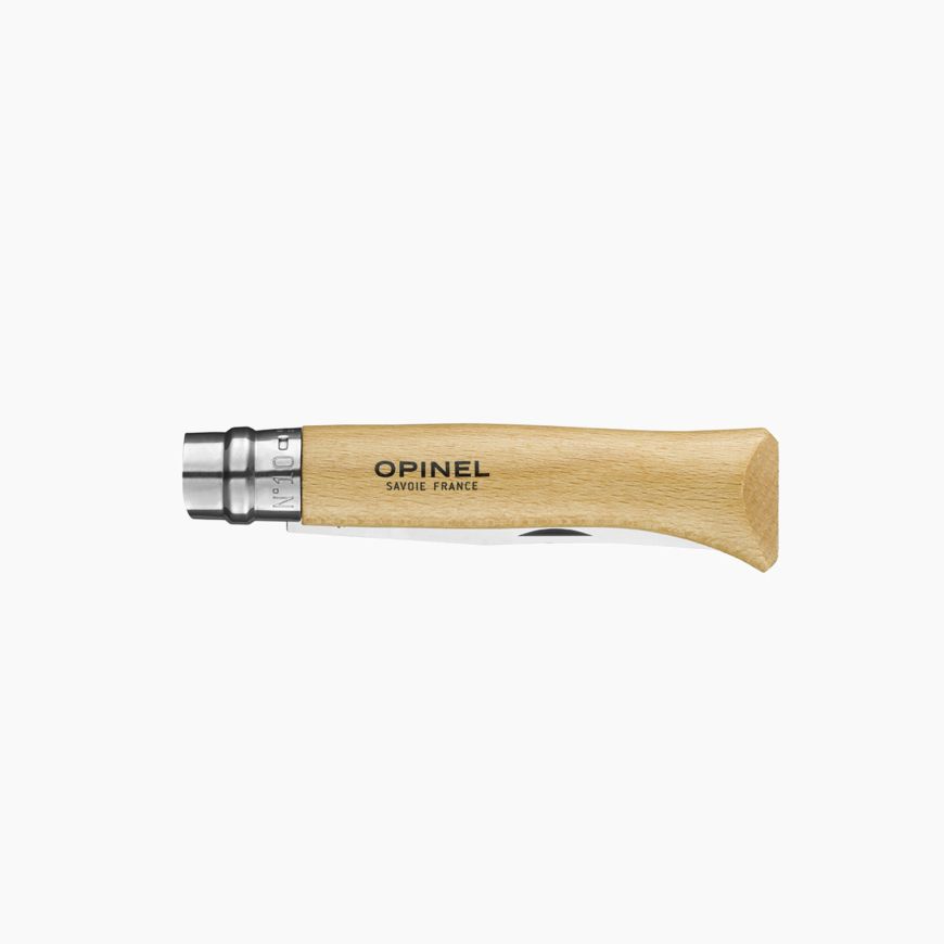 Opinel Nr. 10 mit Edelstahlklinge und lackiertem Buchenholzgriff