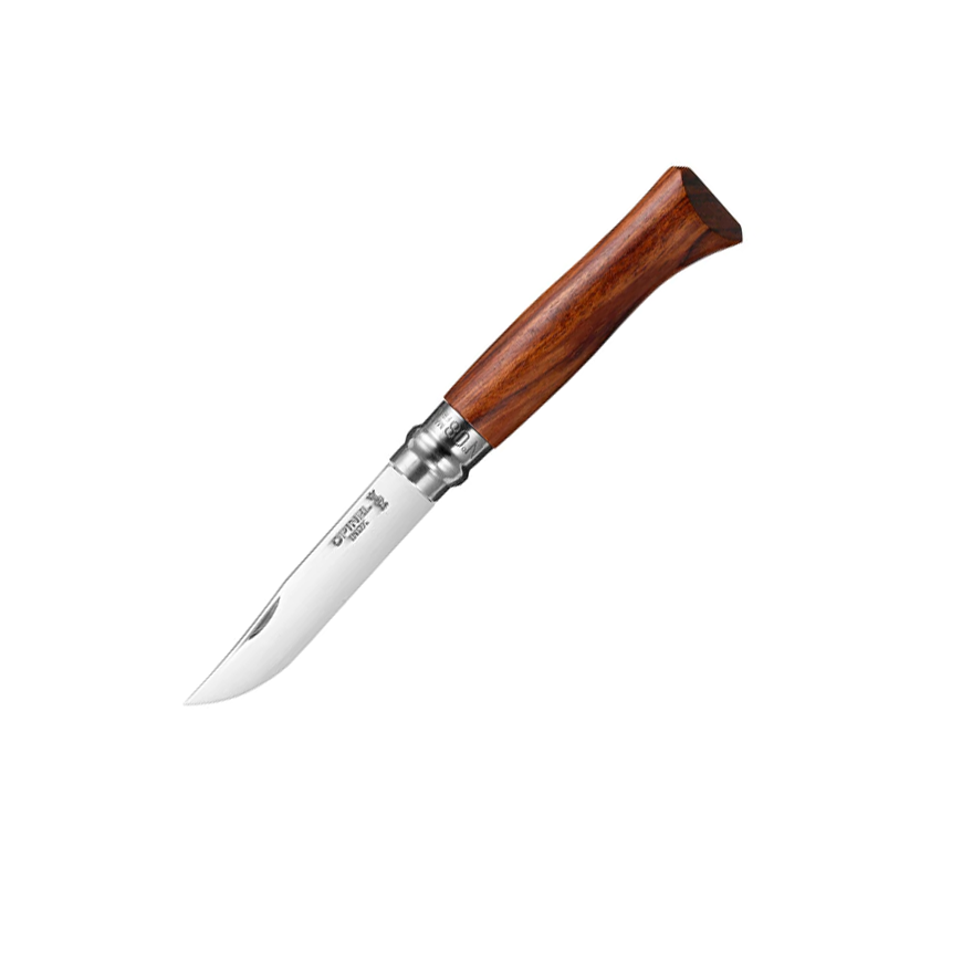 Opinel N08 bubinga Taschenmesser. Luxus-Box.