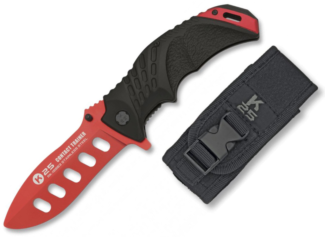 Canivete de treino K25 com bainha de nylon 10,10 cm de lâmina ver...