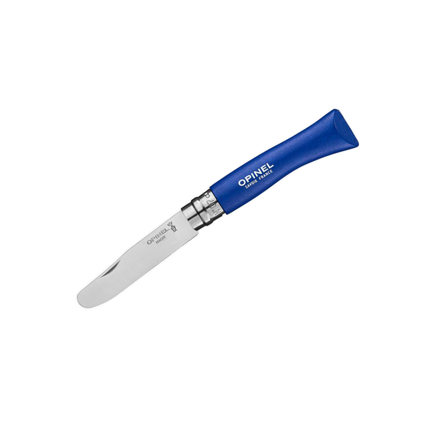 Mi primer Opinel con mango de madera natural de haya barnizada az...