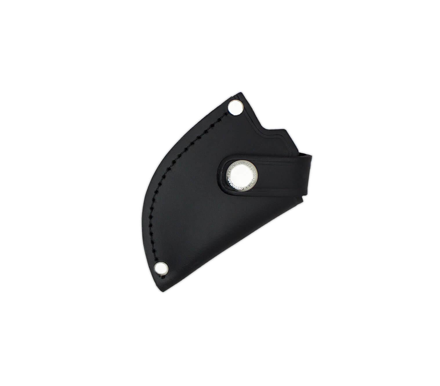 Faca de esfolar Cudeman com cabo de borracha preta antiderrapante, lâmina de 8 cm.