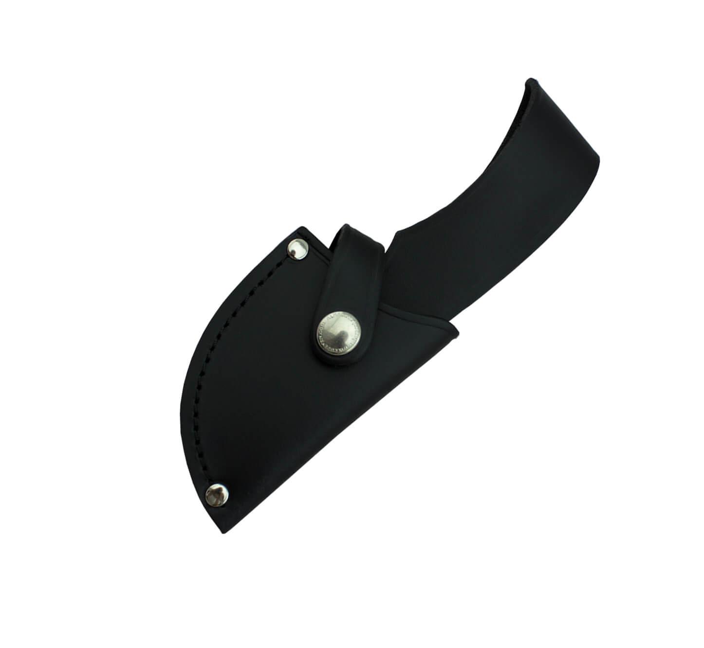 Cuchillo desollador Cudeman con puño de caucho naranja antideslizante, hoja 7,5 cm