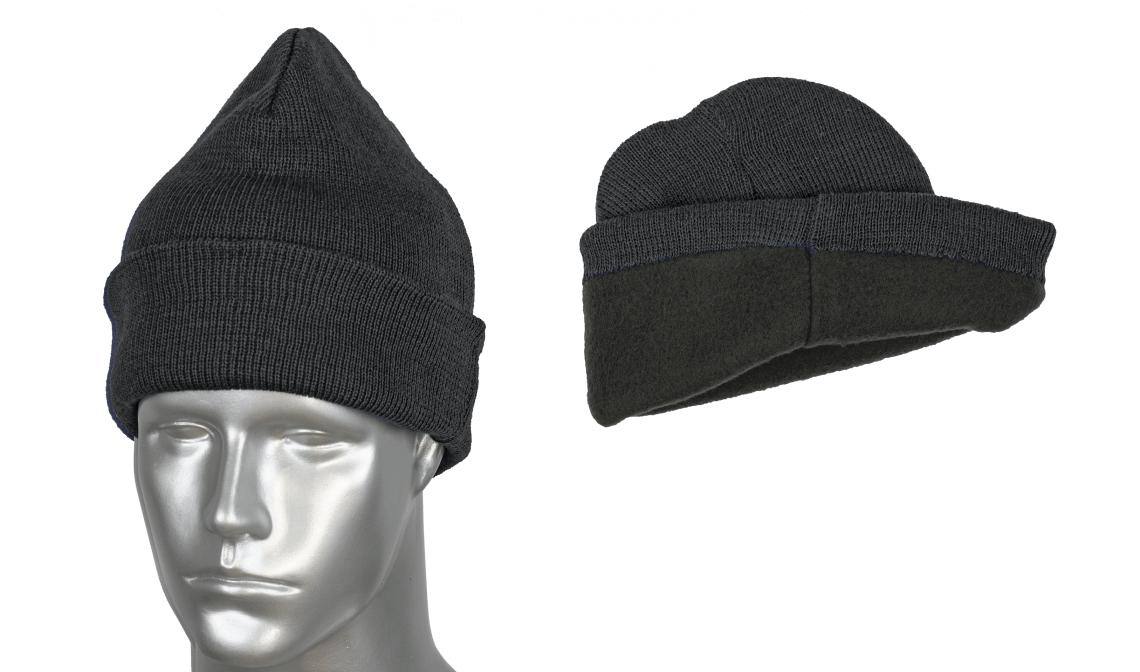 Bonnet polaire en laine noire