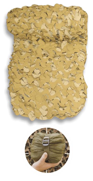 Filet de camouflage avec maille couleur désert de 3 mètres de lon...