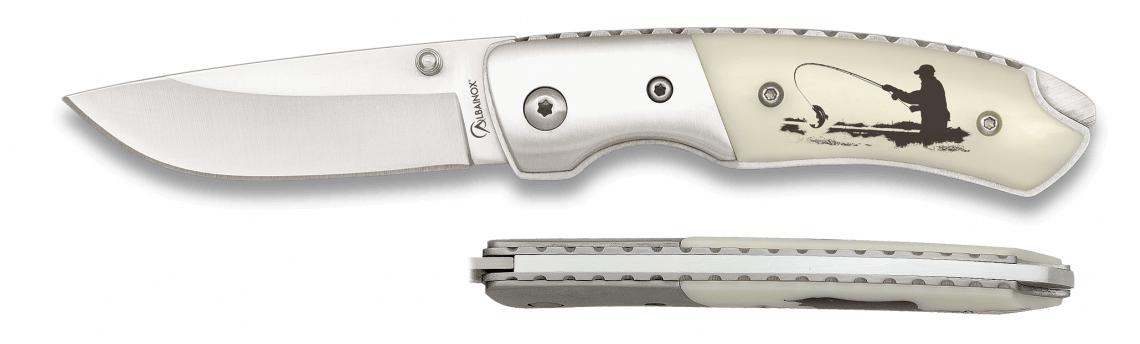 Coltello tascabile da pesca Albainox Deluxe con chiusura lineare ...