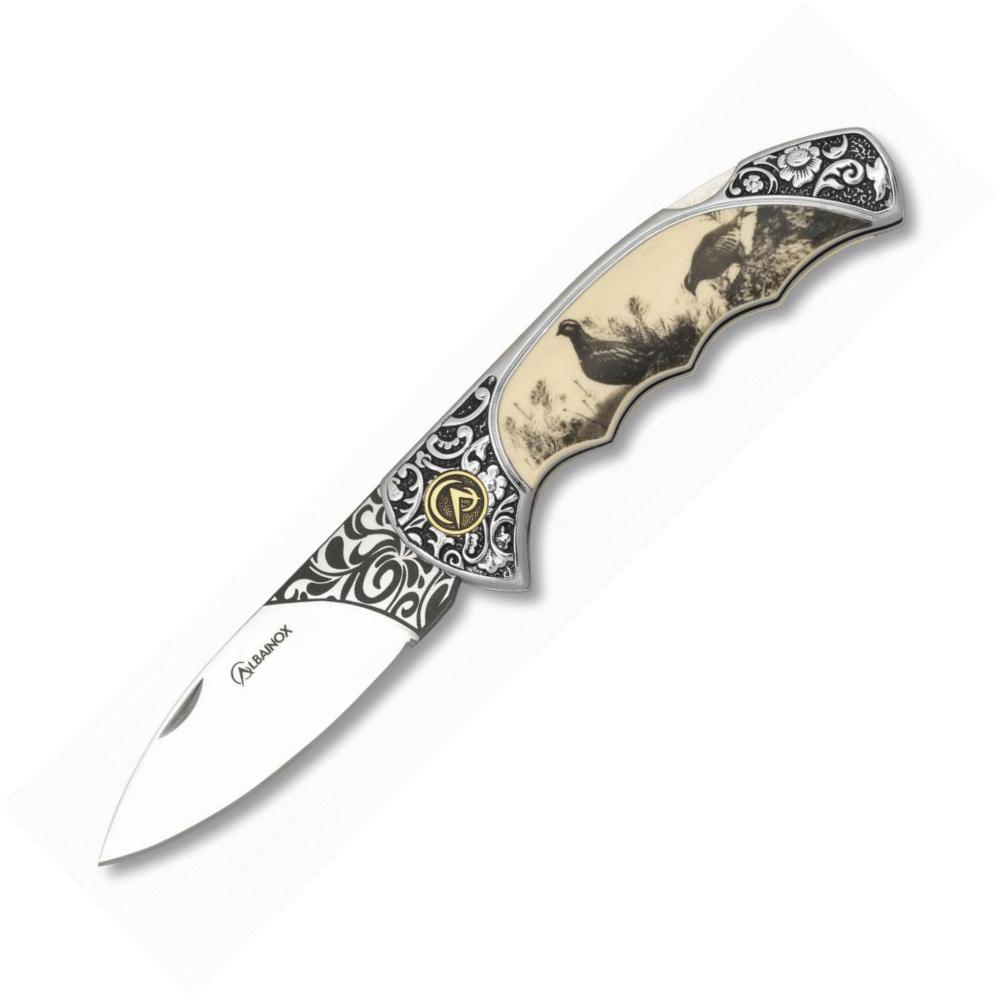 Coltello tascabile Albainox con rinforzo in zama, manico decorato...