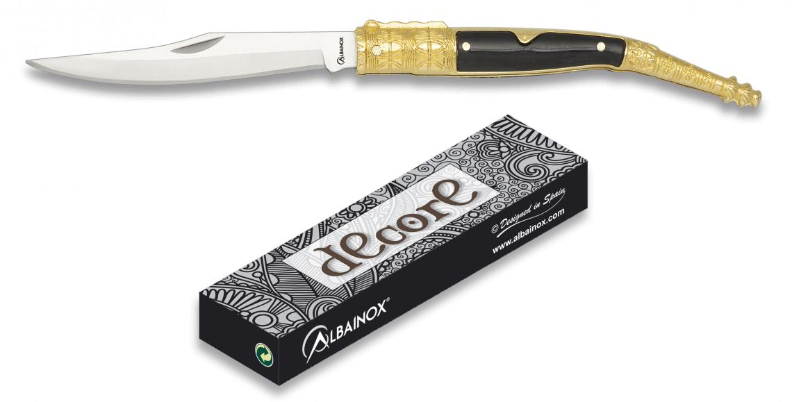 Coltello tascabile Golden Albainox presentato in scatola con chiu...