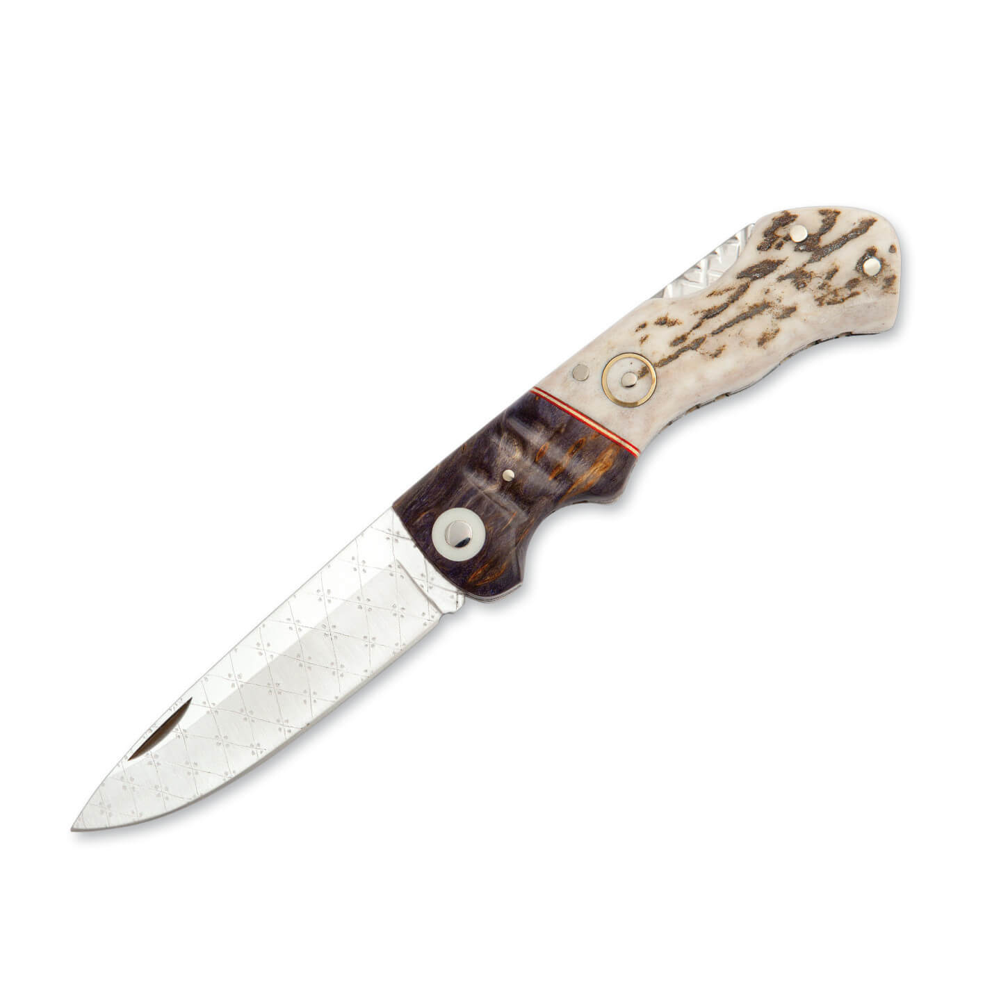 Coltellino da collezione Nieto Artisan linea 4 con corno di cervo...