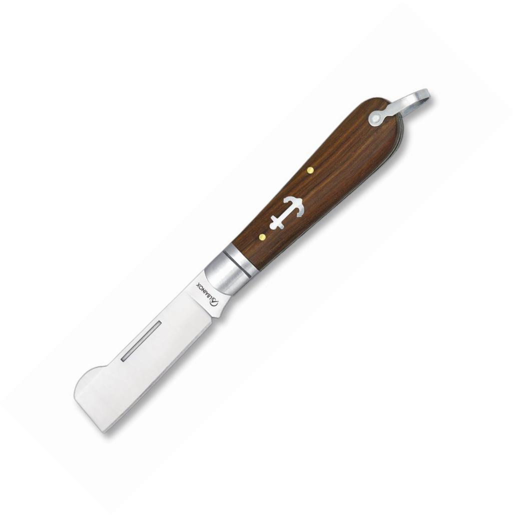 Albainox seafaring grafting knife with steel ferrule, wooden hand...