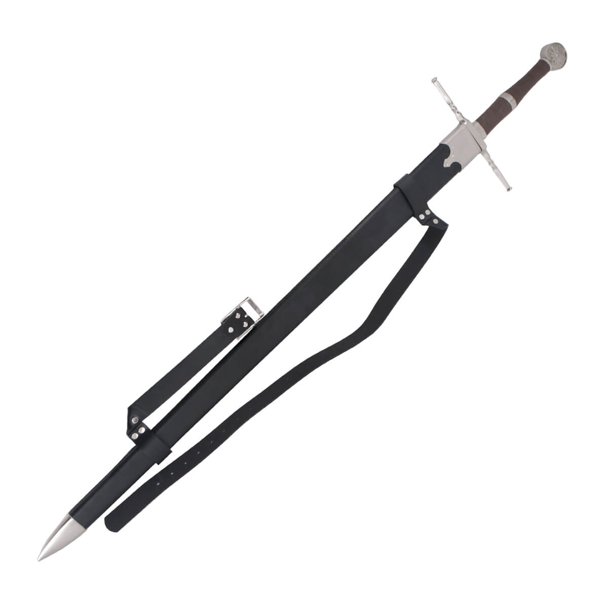 Fantastic sword Geralt of Rivia The Witcher in steel with black scabbard