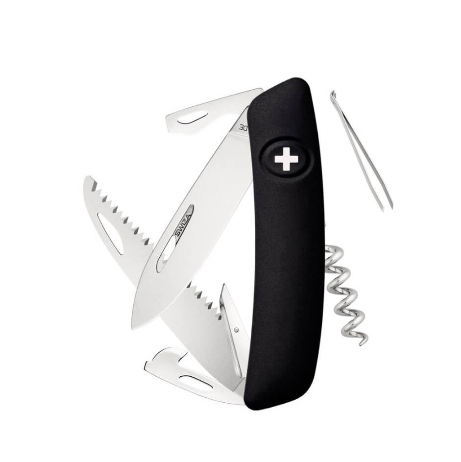 Navaja multiusos Swiza D05 negra con 12 funciones KNI.0050.1010