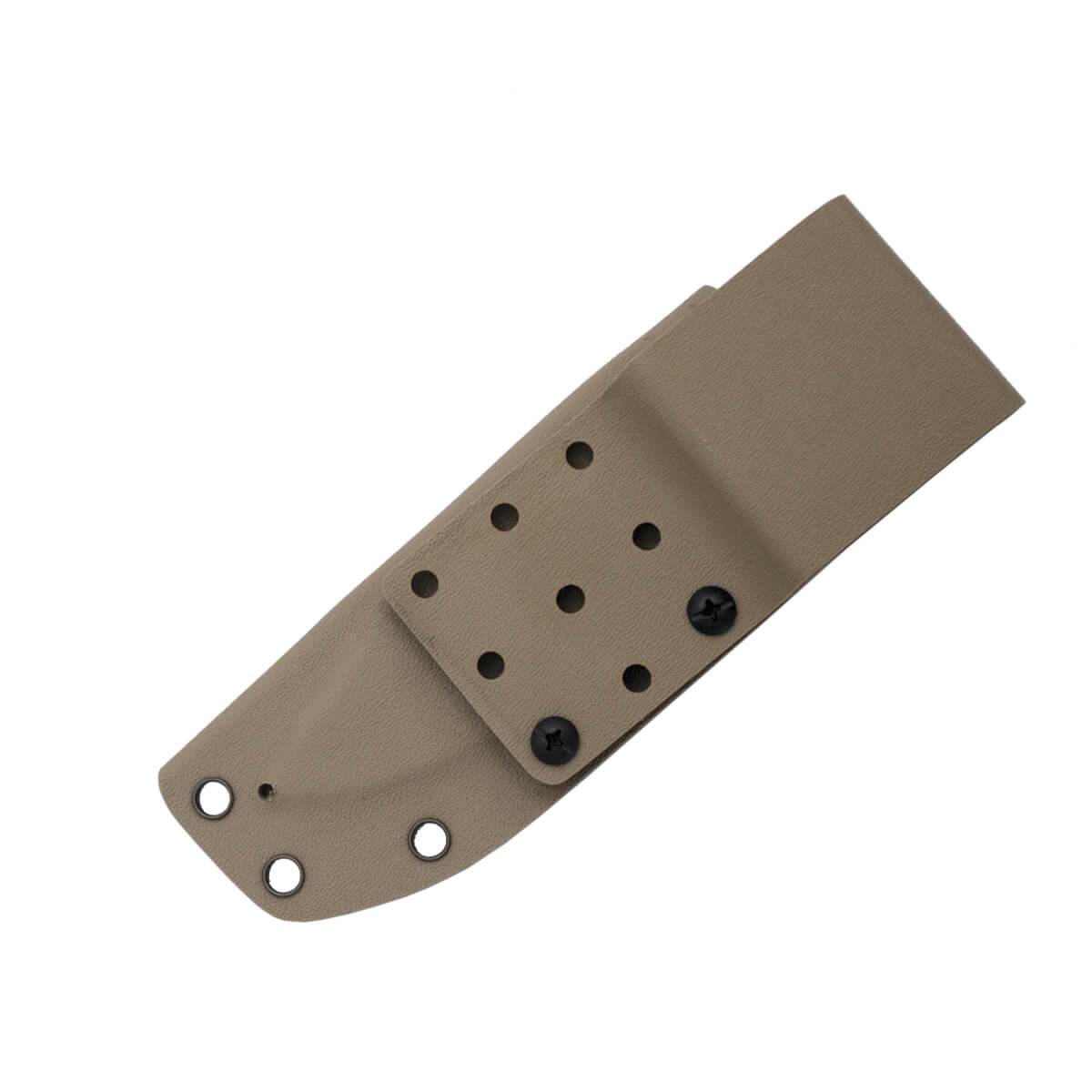 Taktisches Messer mit goldener Klinge und kamelfarbenem G10-Griff