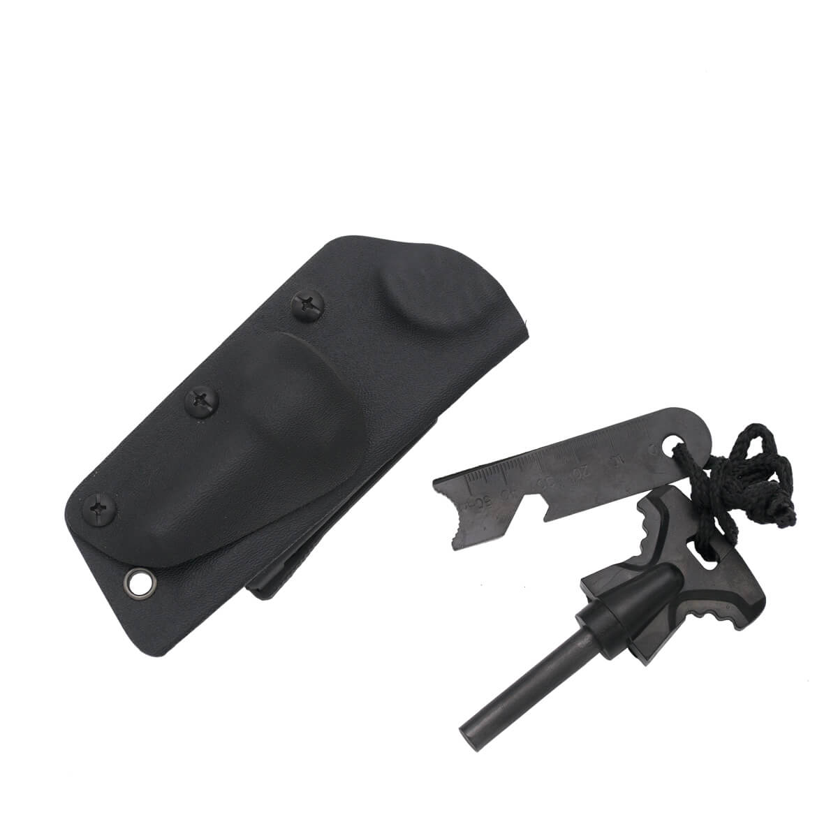 Coltello tattico con guancette in G10 bicolore, lama da 11,5 cm e fodero in kydex