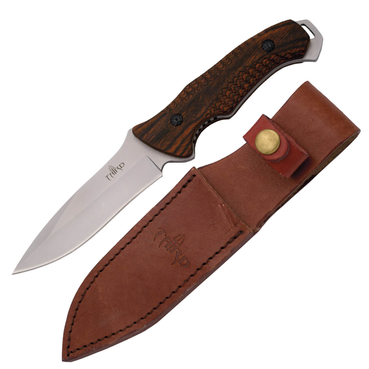 Jagdmesser mit Pakkaholzgriff und 12,5 cm Klinge H0738RD